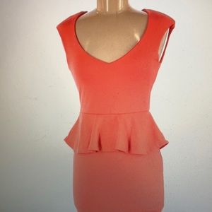 Boob Design Women Dresses Midi Open Back Coral